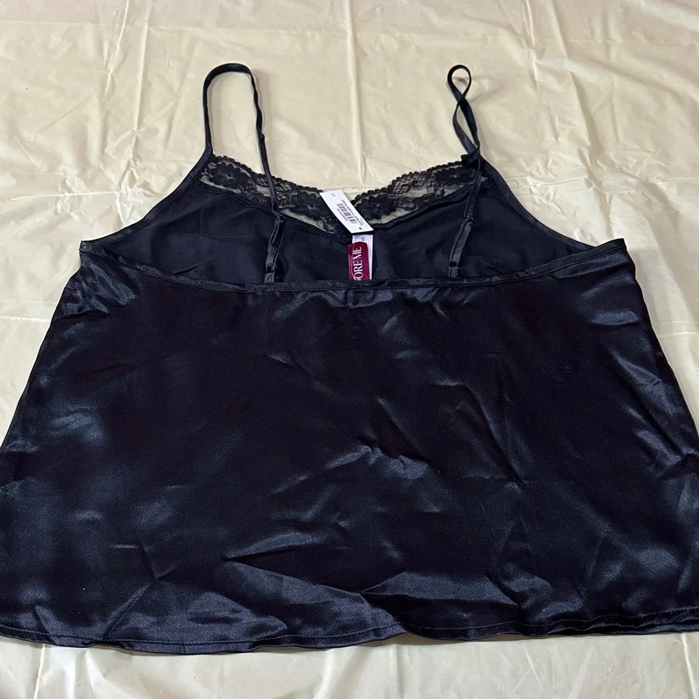 Adore Me Elegant Black Satin Camisole size small - Picture 5 of 6